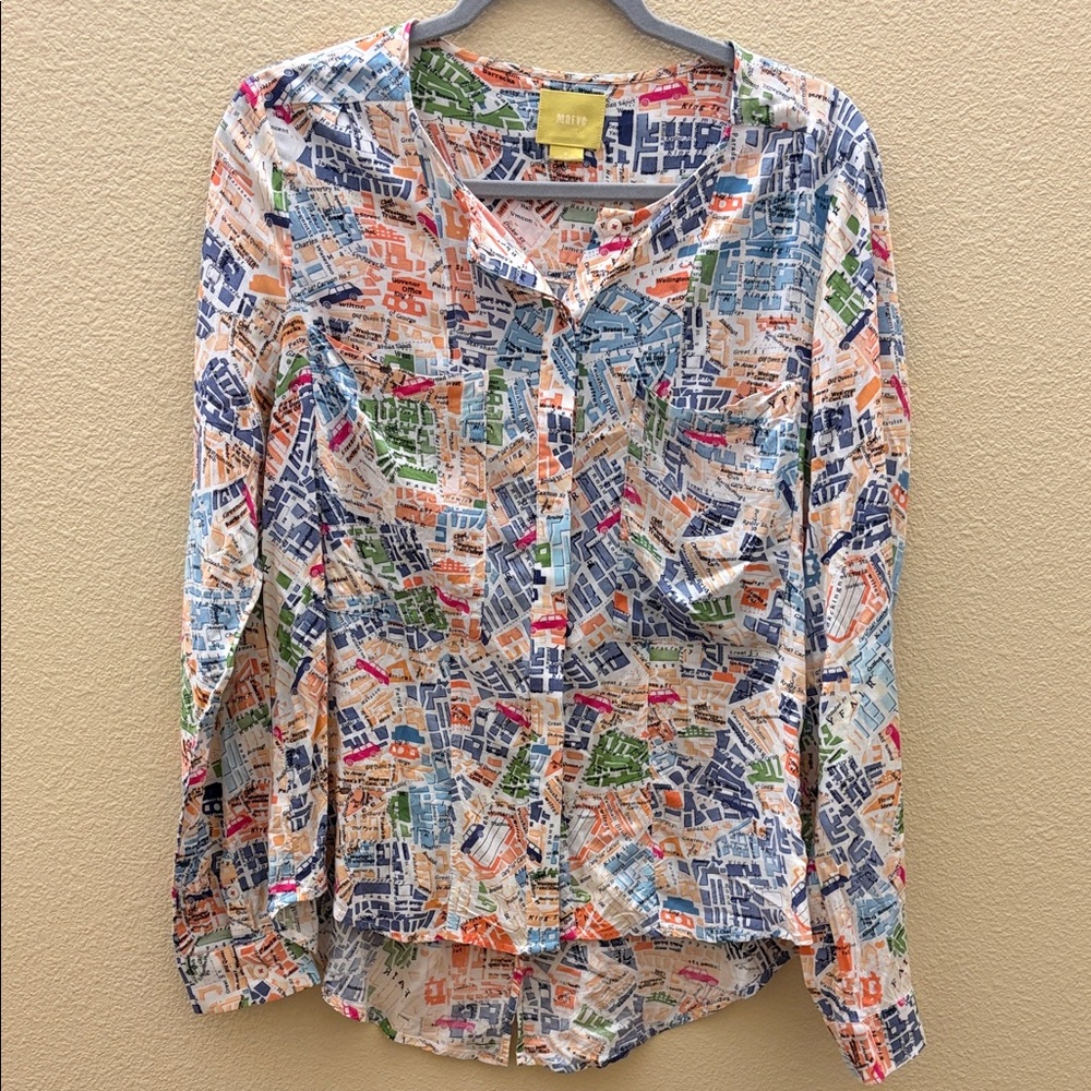 Maeve Anthropologie Map Print Blossom